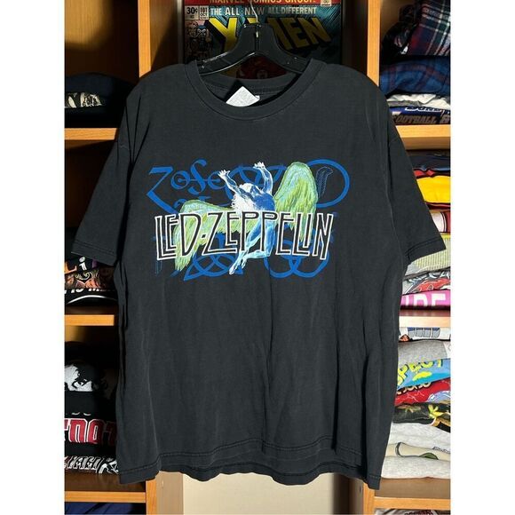 Vintage 1995 Led Zeppelin Swan Song Double Sided Band Tee - Picture 1 of 5